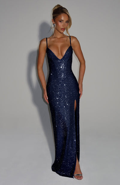 Ashton Maxi Dress - Navy Dress Babyboo Fashion Premium Exclusive Design