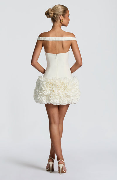 Aveta Mini Dress - Ivory Dress Babyboo Fashion Premium Exclusive Design
