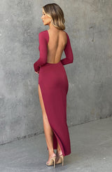 Abito Maxi Aleena Cherry