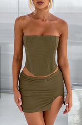 Gonna Mini Alina Khaki