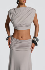 Amara Top - Light Grey