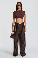 Amara Top - Plum Brown