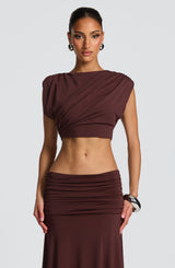 Amara Top - Plum Brown