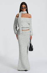 Andie Top - Light Grey Marl