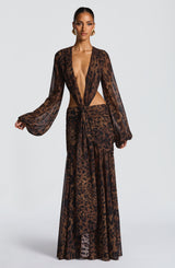 Essenza Classica Maxi Dress - Leopard Print