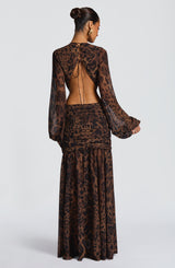 Essenza Classica Maxi Dress - Leopard Print