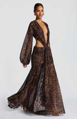 Essenza Classica Maxi Dress - Leopard Print