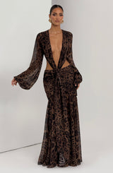Essenza Classica Maxi Dress - Leopard Print