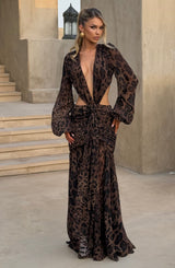 Essenza Classica Maxi Dress - Leopard Print