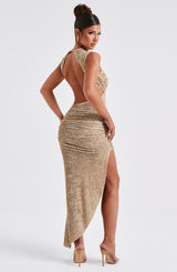 Abito da Donna Beige Midi