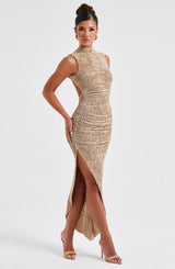 Abito da Donna Beige Midi