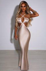 Abito Maxi Champagne