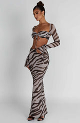 Gonna Maxi Zebra Stampa