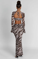 Gonna Maxi Zebra Stampa