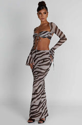 Gonna Maxi Zebra Stampa