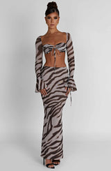 Gonna Maxi Zebra Stampa