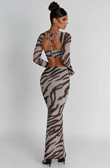 Gonna Maxi Zebra Stampa