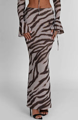 Gonna Maxi Zebra Stampa