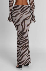 Gonna Maxi Zebra Stampa