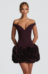 Aveta Mini Dress - Plum Dress Babyboo Fashion Premium Exclusive Design