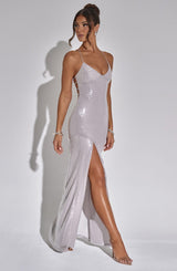 Abito Maxi Bells Argento