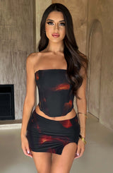 Corset Cami Fire Print Top