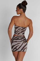 Corset Cami Zebra Print Top