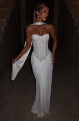 Carina Maxi Dress - Ivory Dress Babyboo Fashion Premium Exclusive Design