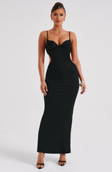 Abito maxi nero elegante