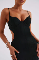 Abito maxi nero elegante