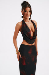 Top Chrishelle - Stampa Fuoco Donna