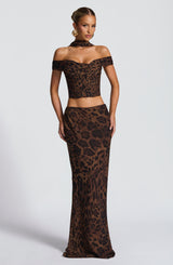 Chrysoula Maxi Skirt - Leopard Print