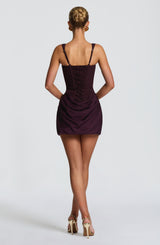Cornelia Mini Dress - Plum