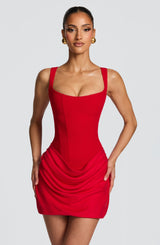 Cornelia Mini Dress - Red