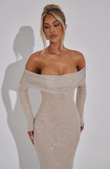 Abito Maxi Cyprus in Tono Nudo