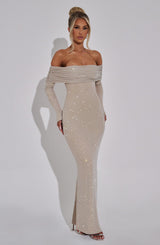 Abito Maxi Cyprus in Tono Nudo