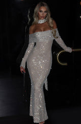 Abito Maxi Cyprus in Tono Nudo