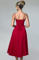 Abito midi Deanna - Rosso