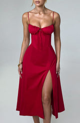 Abito midi Deanna - Rosso