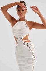 Abito Maxi Bianco Crochet