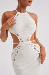 Abito Maxi Bianco Crochet