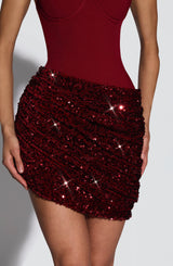 Denise Mini Dress - Wine