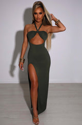 Abito Maxi Khaki Donne