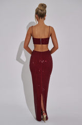 Gonna Maxi in Vino Rosso