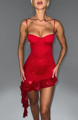 Abito da Sera in Maglia Rossa