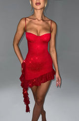 Abito da Sera in Maglia Rossa