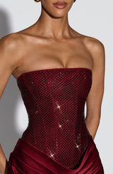 Ebony Mini Dress - Burgundy