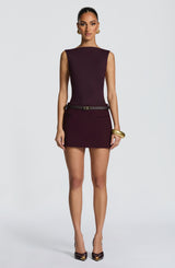 Edna Mini Skirt - Plum