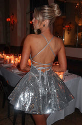 Abito Mini Argento Elegante