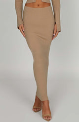 Gonna Maxi Beige Donna
